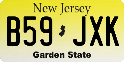 NJ license plate B59JXK
