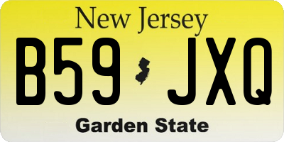 NJ license plate B59JXQ