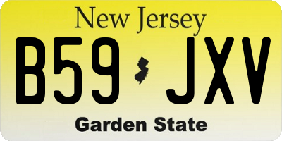 NJ license plate B59JXV