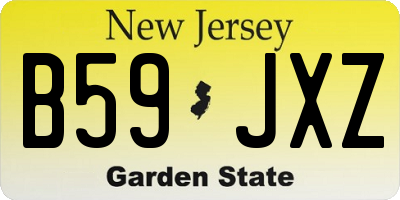 NJ license plate B59JXZ