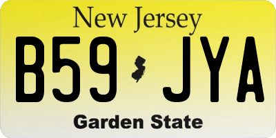 NJ license plate B59JYA