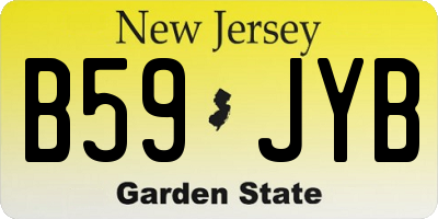 NJ license plate B59JYB