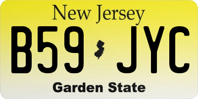 NJ license plate B59JYC