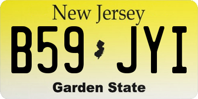 NJ license plate B59JYI