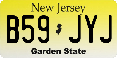 NJ license plate B59JYJ