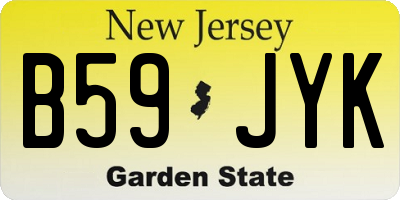 NJ license plate B59JYK