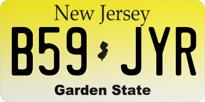 NJ license plate B59JYR