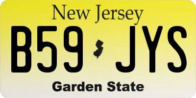 NJ license plate B59JYS