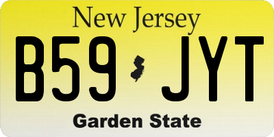 NJ license plate B59JYT