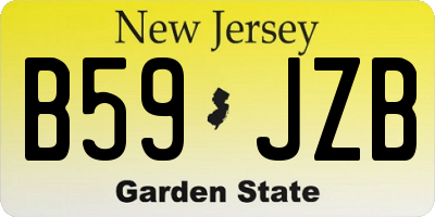 NJ license plate B59JZB