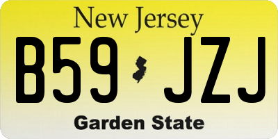 NJ license plate B59JZJ