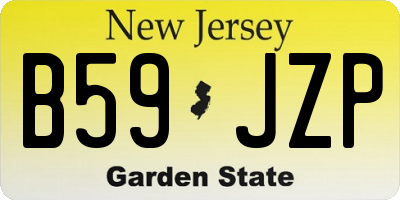NJ license plate B59JZP