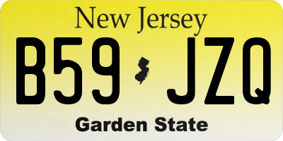 NJ license plate B59JZQ