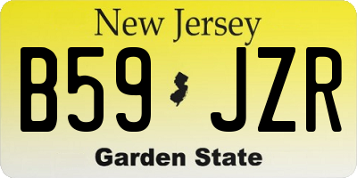 NJ license plate B59JZR