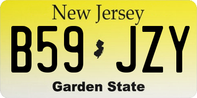 NJ license plate B59JZY