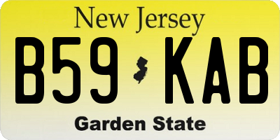 NJ license plate B59KAB