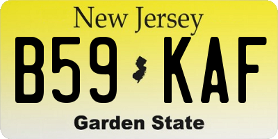 NJ license plate B59KAF