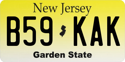 NJ license plate B59KAK