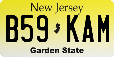 NJ license plate B59KAM
