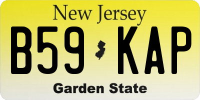 NJ license plate B59KAP