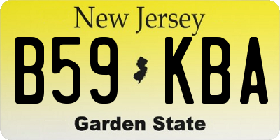 NJ license plate B59KBA
