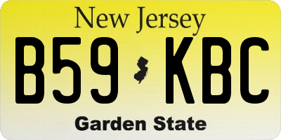 NJ license plate B59KBC
