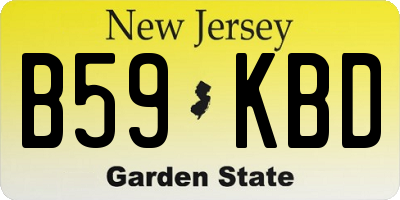 NJ license plate B59KBD