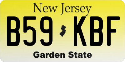 NJ license plate B59KBF
