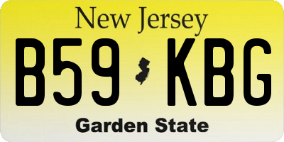 NJ license plate B59KBG