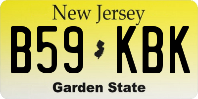 NJ license plate B59KBK