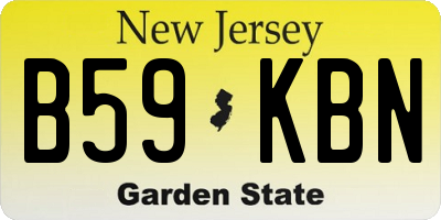 NJ license plate B59KBN