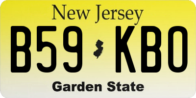 NJ license plate B59KBO