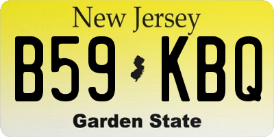 NJ license plate B59KBQ