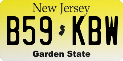 NJ license plate B59KBW