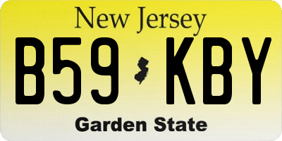 NJ license plate B59KBY