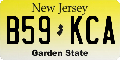 NJ license plate B59KCA