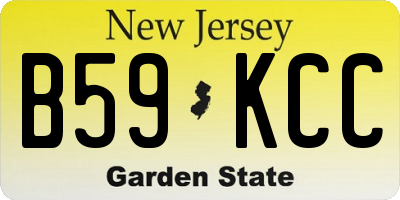 NJ license plate B59KCC