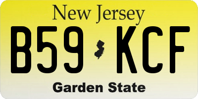 NJ license plate B59KCF