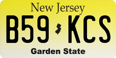 NJ license plate B59KCS