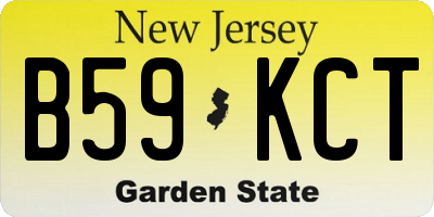 NJ license plate B59KCT