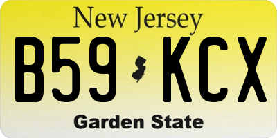 NJ license plate B59KCX