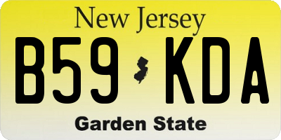 NJ license plate B59KDA