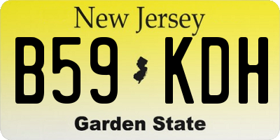 NJ license plate B59KDH