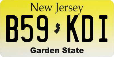 NJ license plate B59KDI