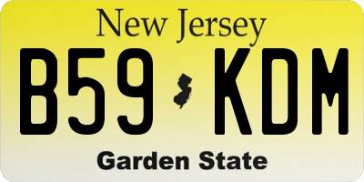 NJ license plate B59KDM