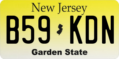 NJ license plate B59KDN