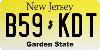 NJ license plate B59KDT