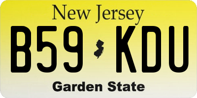 NJ license plate B59KDU