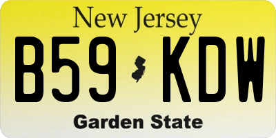 NJ license plate B59KDW