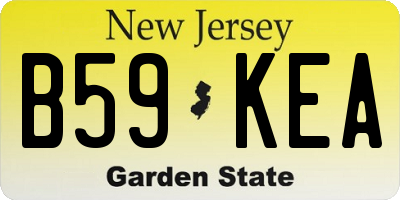 NJ license plate B59KEA
